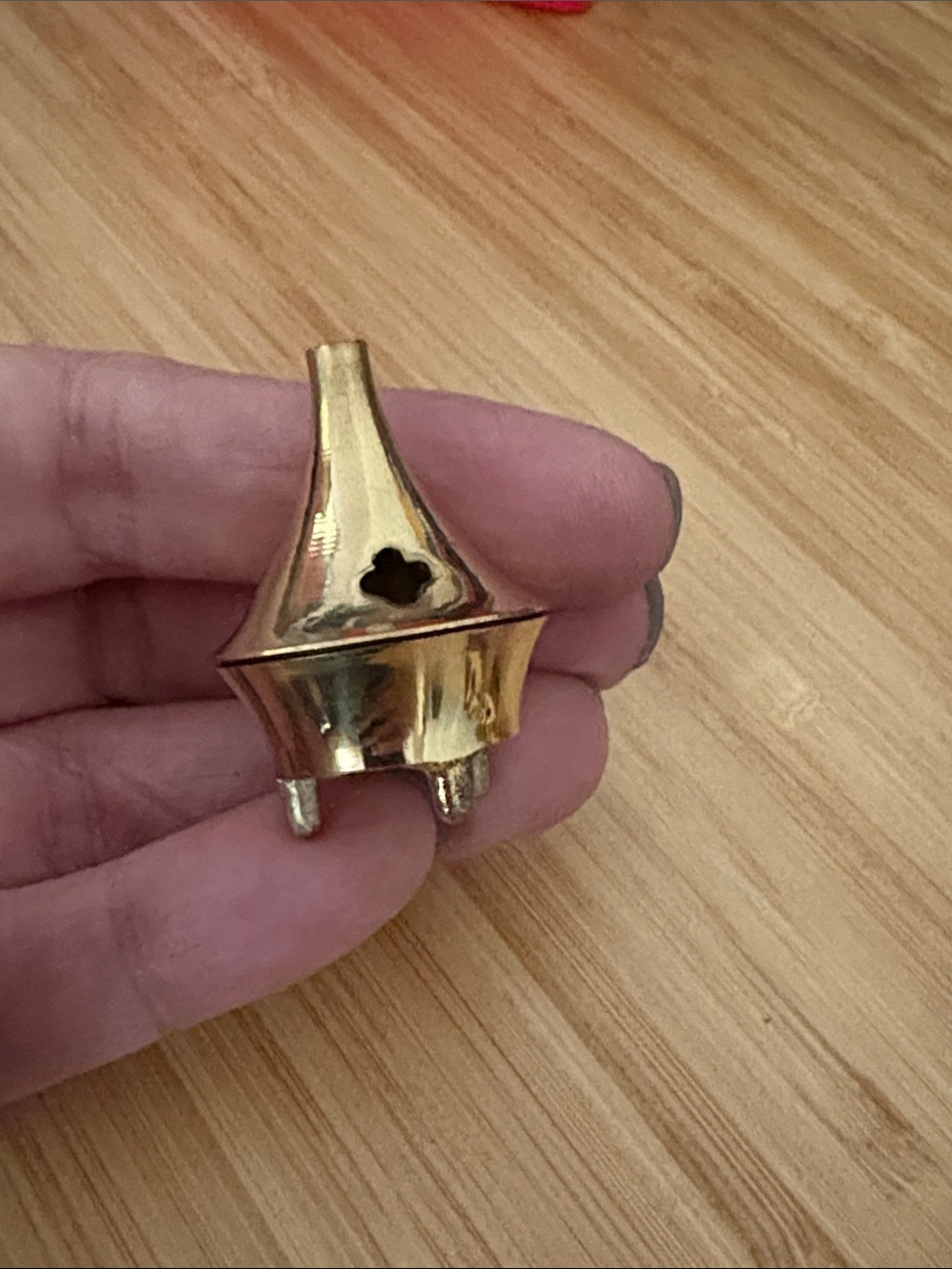 Mini Brass Incense Burner Set - Gold Home Accent - Picture 5 of 7